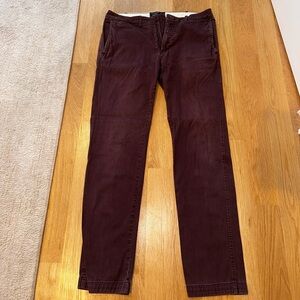 Abercrombie & Fitch Maroon Chino Pants